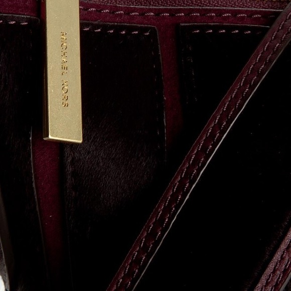 💥NEW💥MICHAEL KORS CALFSKIN/LEATHER PLUM BROOKLYN APPLIQUÉ 30F6GBJL2H - Picture 5 of 16